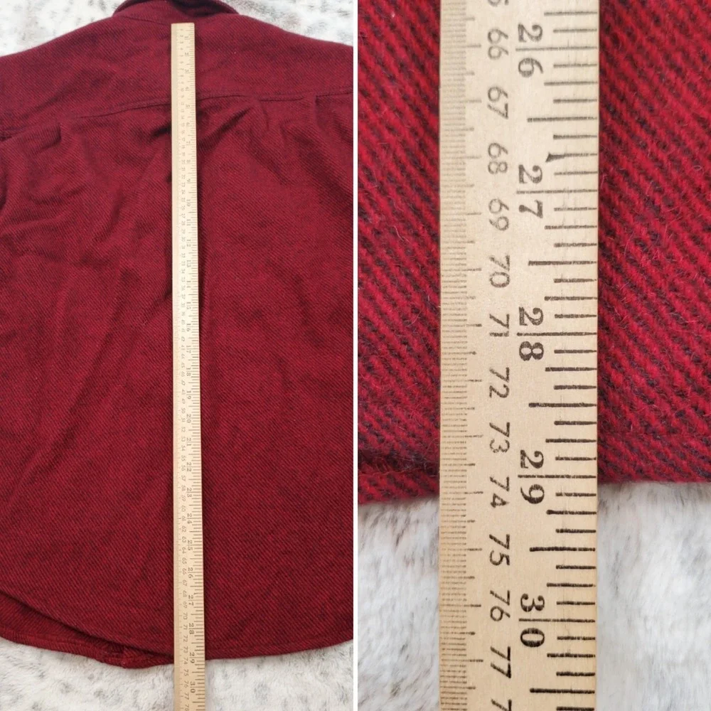 Vintage Woolrich Men's M Red Wool Button‎ Jacket Coat VTG 90s 00s